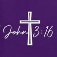 thumbnail image 5 of Wild Bobby John 3:16 Cross Inspirational/Christian Women Graphic Tee, Purple, Large, 5 of 5