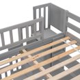 thumbnail image 6 of Full Size Loft Bed with Desk, Storage &amp; Staircase - Grey, Pine Wood Frame, 94"x57", Bedroom Space Saver, Study Area, American Design, 6 of 23