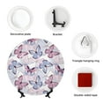 thumbnail image 4 of Salouo Butterflies in Pastel Pattern Bone China Decorative Plate,Holiday Decor Decorative Ceramic Plates with Stand Elegant Home DéCor for Hallway/Living Room/Bedroom-6in, 4 of 6