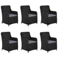 thumbnail image 4 of vidaXL 7 Piece Garden Dining Set Black, 4 of 5