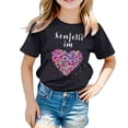 thumbnail image 3 of SOFTCCLO Girls Tshirts Short Sleeve Crewneck Graphic Tees Carnival Print Casual Stylish Festival Wear T-Shirts for Girls Size 10-11Y, 3 of 4