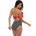 thumbnail image 3 of Women‘s Bikini Swimsuit Front Cross Lace Up Two Piece Bathing Suit, 3 of 5
