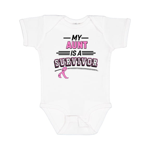 Inktastic My Aunt is a Survivor Breast Cancer Awareness Boys or Girls Baby Bodysuit