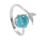 thumbnail image 1 of Exquisito anillo de sirena, anillos de dedo frescos, anillo de apertura ajustable para mujer, dama y niña, 1 of 5