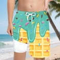 thumbnail image 2 of BOBOGOJP Boys Patriotic Swim Trunks with Compression Lined Kids Summer Beach Shorts 5-14 Years Mint Green for Size 8-9 Years, 2 of 4