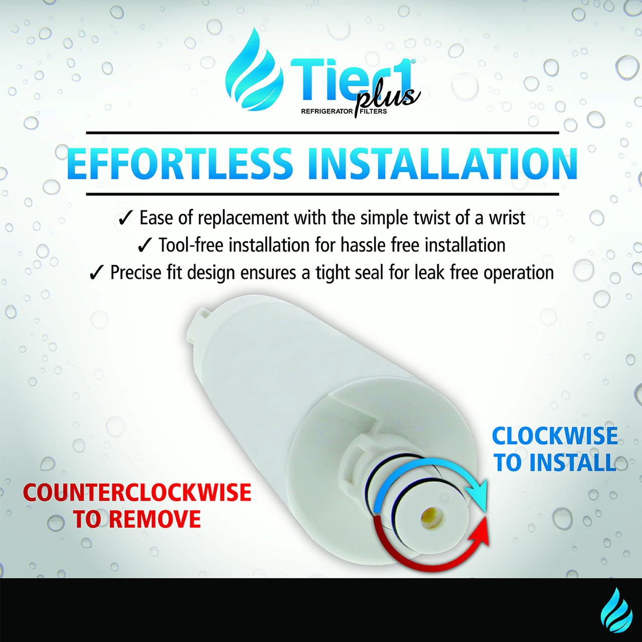 Tier1 Plus NSF 53&42 Certified Replacement for EDR5RXD1 4396508/4396510 Whirlpool Refrigerator Water Filter - Reduces 99% LEAD