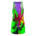 thumbnail image 2 of Women's Cut & Sew Racerback Dress (AOP) Flamin' Neon, 2 of 7