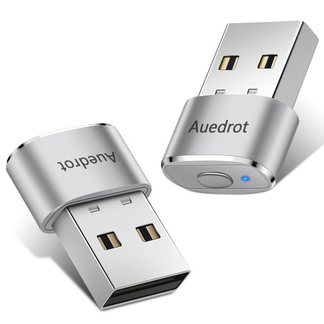 Mouse Jiggler AUEDROT Metal USB Mouse Mouse Mouse, plateado, 2 unidades
