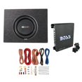 thumbnail image 1 of MB Quart 400 Watt 12 Inch Subwoofer + Slim Sub Box Enclosure + Car Amp + Wiring, 1 of 11