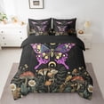 thumbnail image 2 of YST, Purple Gothic Moth, Bedding Set, Botanical Plants, 7-Piece, Moon and Stars, Twin, 2 of 5