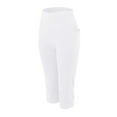 thumbnail image 6 of felwors Women's Yoga Pants Bootcut Flare Leggings Flared Bell Bottom Leggings High-Waisted Workout Pants Tummy Control White, XXXL, 6 of 7