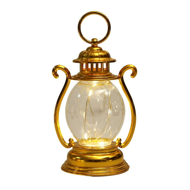 CSChome Handle Lantern Retro Style LED Hanging Lantern Soft-Powered Night Light Party Decoration