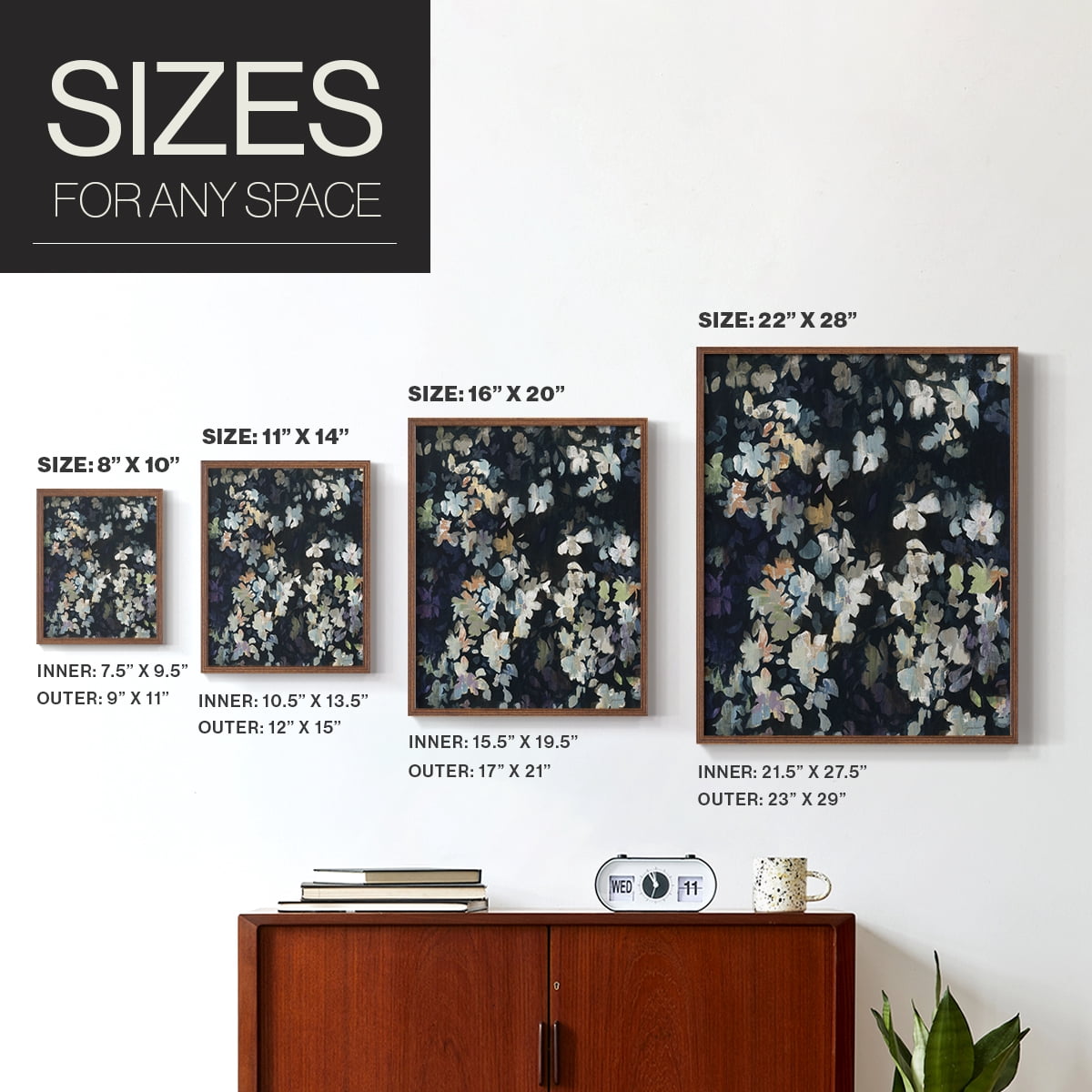 Whirlwind Framed Print in Brown Solid Wood 11 x 14 Framed Print