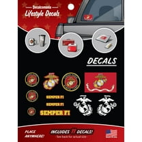 United States Marine Corps - 11 Piece USMC Licensed Stickers for Car Truck Windows, Phones, Tablets, Laptops by Decalcomania