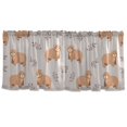 thumbnail image 7 of Yayeee Kitchen Curtains Tier Set of 2 Light Filtering 57"x36" Over Sink Window Panels, Cartoon Bear, 7 of 7
