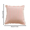thumbnail image 2 of Throw Pillow Covers , 18x18" Linen Decorative Square Cushion Covers for Sofa Couch Bed, Textured Striped Farmhouse Pillows, Living Room Accent, 2 of 5