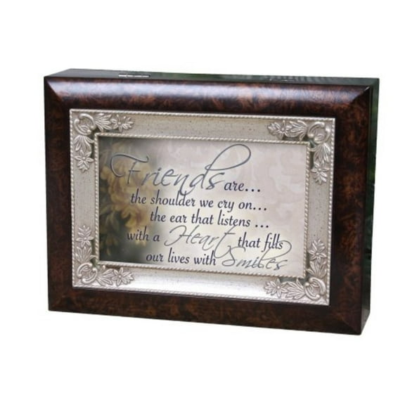 The Shoulder We Cry On Burlwood Jewelry Music Box Plays What Friends Are For