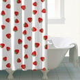 thumbnail image 4 of Strawberry Lover Shower Curtain 72" x 72" I Love Strawberries Cute Fruit Pattern Fade-Resistant Hotel Style Bath Drapes, 4 of 5