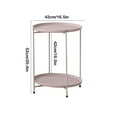 thumbnail image 3 of YOTQUSKI 2 Tier Small Side Table, Round End Table, Accent Table, Small Nightstand, Mobile Waterproof Concise Small Tables for Living Room, Bedroom, Balcony, 3 of 7