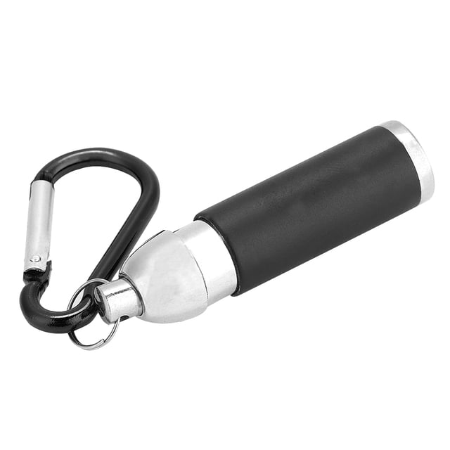 Lampe de Poche Led Mini Lampe de Poche Torche Utile Colorée Portable en Alliage d'Aluminium Mini Lampe de Poche Torche Porte-Clés Noir