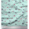 thumbnail image 1 of Soimoi Green Cotton Poplin Fabric Prickly Fish & Dolphin Ocean Decor Fabric Printed Yard 42 Inch Wide, 1 of 3