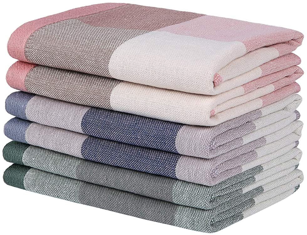Kitchen Dish Towels, Bulk Absorbent Cotton Kitchen Towels Super Soft