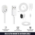 thumbnail image 3 of Wasserstein 25ft Weatherproof Outdoor Magnetic Charging Cable w/ Quick Charge Adapter for Arlo Ultra/Ultra 2, Pro 3/Pro 4/Pro 5s (1 Pack, White), 3 of 9