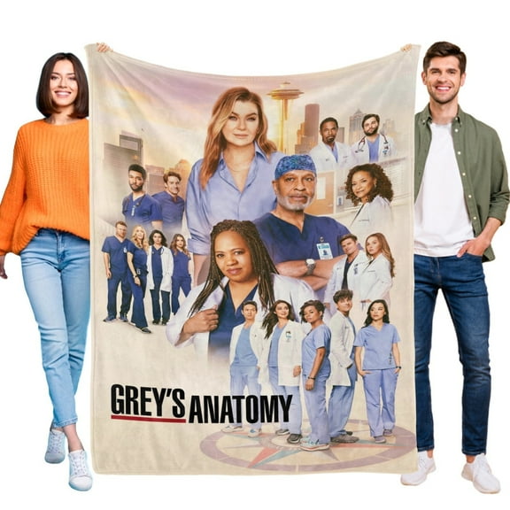 Grey's Anatomy Blanket Soft Flannel Bed Sofa Throw Birthday Gift