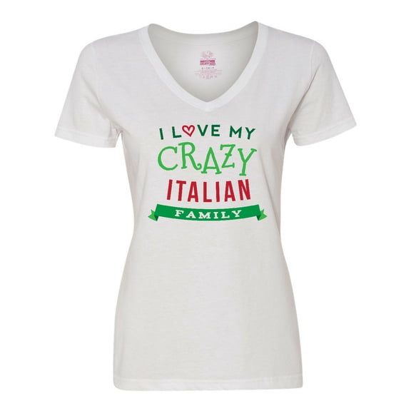 Inktastic Italian Family Heritage Women's V-Neck T-Shirt