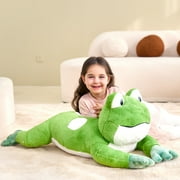 IKASA Giant Frog Stuffed Animal Plush Toy,Large Jumbo Frog 30 Green Huge Cute Soft Toys,Big Size Plushy Fluffy Fat Oversized Plushie,Gifts for Kids Girls Boys Girlfriend Children
