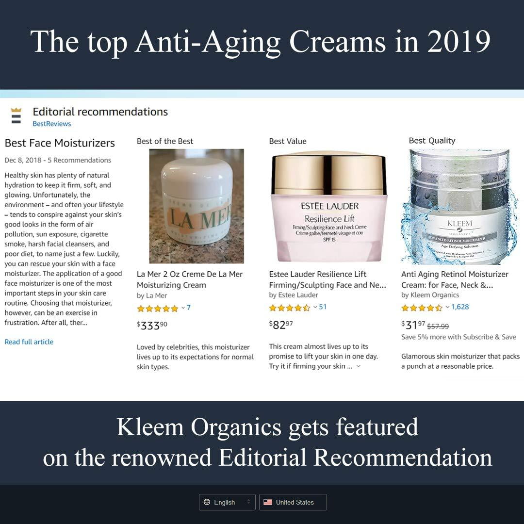 kleem anti aging retinol moisturizer cream