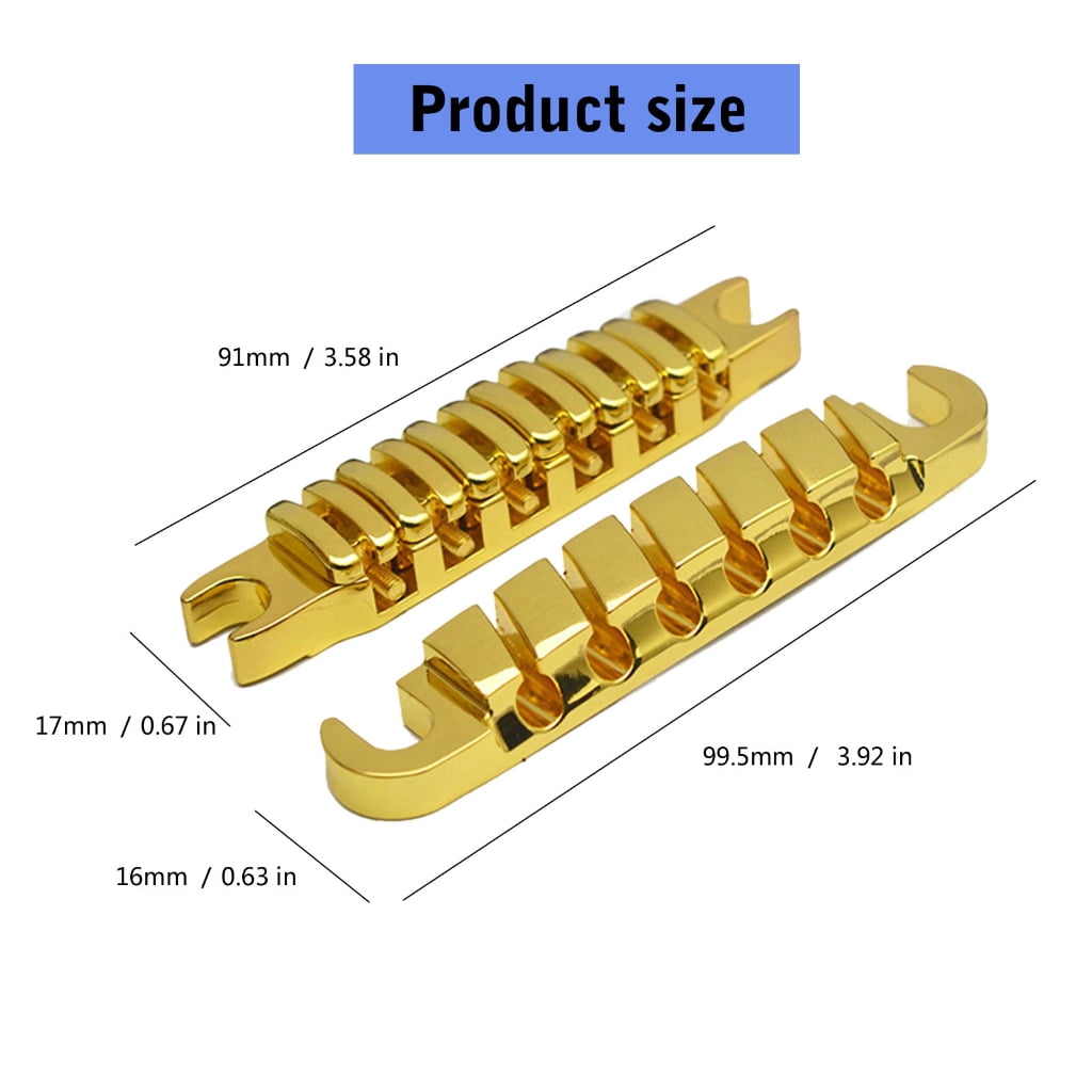 Electric Guitar Bridge Split Guitar Bridge Tailpiece Individual Saddles for 6 String Electric Guitars Replacement Parts