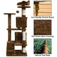 SmileMart 54.5" Double Condo Cat Tree with Scratching Post Tower, Brown