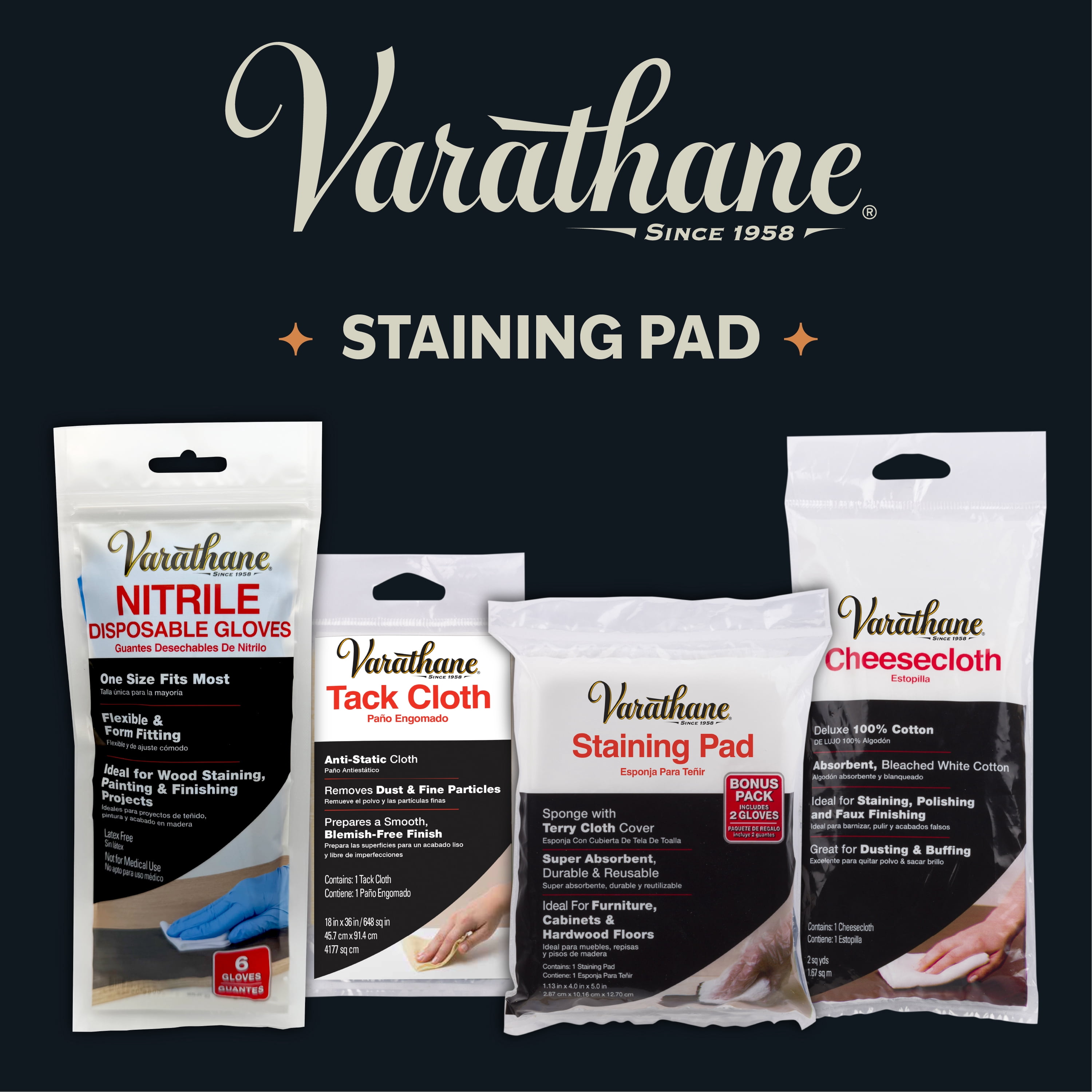 (2 pack) Rust-Oleum Staining Pad + Gloves Bonus Pack-301689