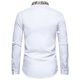 thumbnail image 4 of Blusa y camisa de manga larga con cuello vuelto para hombre, informal, con botones y retazos, de manga larga y cuello vuelto., 4 of 8