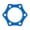 Blue, variant on Hexagonal Microphone Ring - Anti-Roll & Slip, Shock-Absorbing Rubber Mic Accessory for Standard Handheld & Wireless Mics