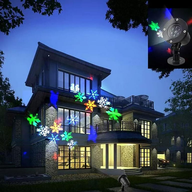 Waterproof Moving Snowflake Laser Projector light Christmas New Year LED Stage Light Outdoor Snow Party Garden Landscape Lamp Waterproof Moving Snowflake Laser Projector light Christmas New Year LED Stage Light Outdoor Snow Party Garden Landscape Lamp