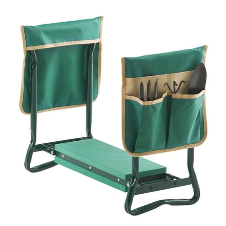 Heavy Duty Garden Kneeler Bench with 6" Thick EVA Pad - Foldable Gardening Stool Seat