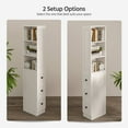 thumbnail image 5 of LAUSAINT HOME Bathroom Storage Cabinet, Tall Thin White Storage with 2 Adjustable Shelves & 3-level Drawers for Home, Kitchen, 5 of 9