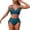 Navy, variant on QURATI Swimwear Womens High Waisted Bikini Sets Swimsuits Crisscross Tie Back Bathing Suit Black L