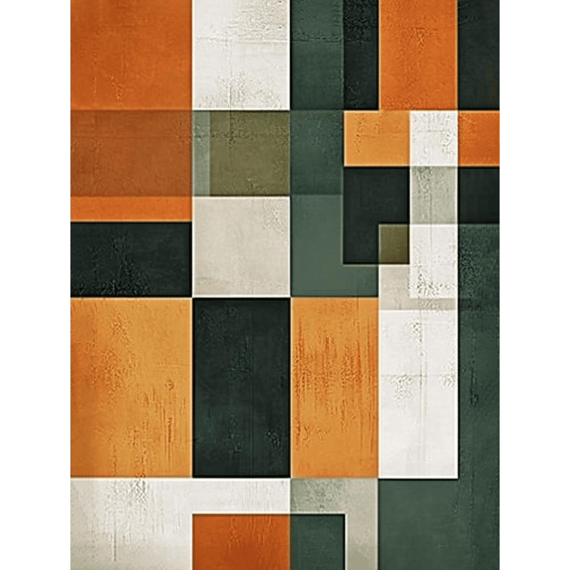 Abstract Geometric Blocks Decorative Painting/Canvas Art, Suitable for Decorating Living Room, Bedroom, Office, Dining Room, Study Room, Hallway, Hotel, Apartment, and Gallery.