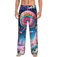 thumbnail image 2 of Lsque Colorful Donut Print Men's Pajama Pants, Lounge Pant - Comfortable Home Wear,Elastic Waistband, Stylish Design-Small, 2 of 9