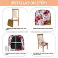 thumbnail image 4 of Pioneer Flower Floral Print Pattern Seat Covers for Dining Room Chairs Set Of 4,Stretch Printed Washable Chair Seat Cover with Elastic Ties and Button,Removable Waterproof Couch Cushion Covers, 4 of 6