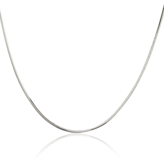 925 Sterling Silver 1.65mm Octagonal Cubetto Omega Snake Chain Herringbone Necklace