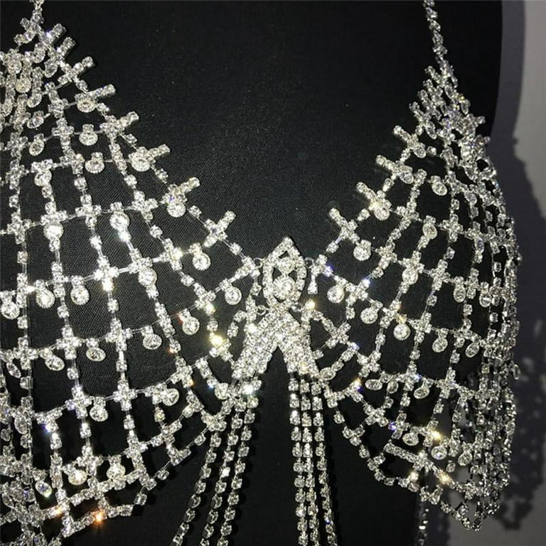 Crystal Lingerie Chain for Women Bling Rhinestone Bra Body Chain