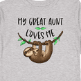 thumbnail image 4 of Inktastic My Great Aunt Loves Me Cute Sloth and Baby Boys or Girls Long Sleeve Toddler T-Shirt, 4 of 5
