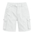 thumbnail image 5 of Mifsaly Womens Utility Cargo Shorts with Flap Pockets High Waisted Outdoor Hiking Shorts Lightweight Breathable Casual Summer Outfits 2026 White,M, 5 of 5