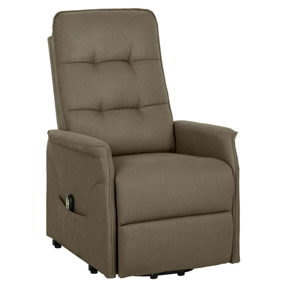 Power Lift Recliner for Elderly, Fabric Recliner Chair with Remote, Brown