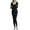 Black, variant on SELONE Womens Thermal Underwear Sets Winter Seamless Tight Crewneck Long Sleeve Tops Warm Elastic Waist Pants