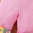 thumbnail image 6 of Coerni Toddler Baby Girl Easter Outfit Birthday Bell Bottom Overall Ruffle Romper Spring Clothes Jumpsuit Knitted Sweater Overalls, 6 of 8